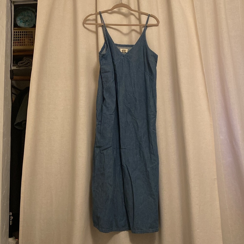 NWOT Pact 100% cotton chambray midi dress